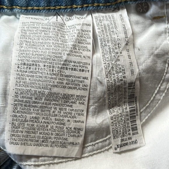 Zara Blue and White Jean Shorts Size 8 - Picture 3 of 4